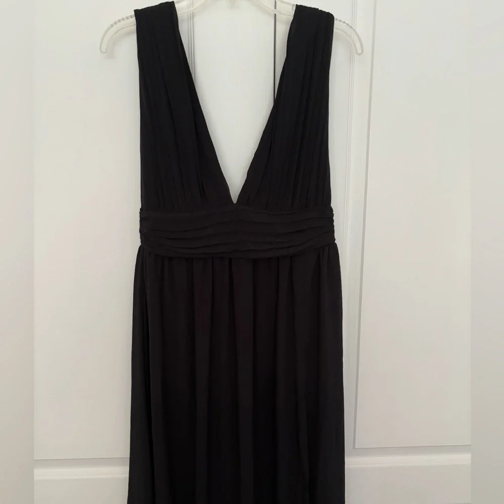 Lulus Heavenly Hues Black Maxi Dress | Formal Gown w/ Slit /Size M/NWT - Picture 5 of 10